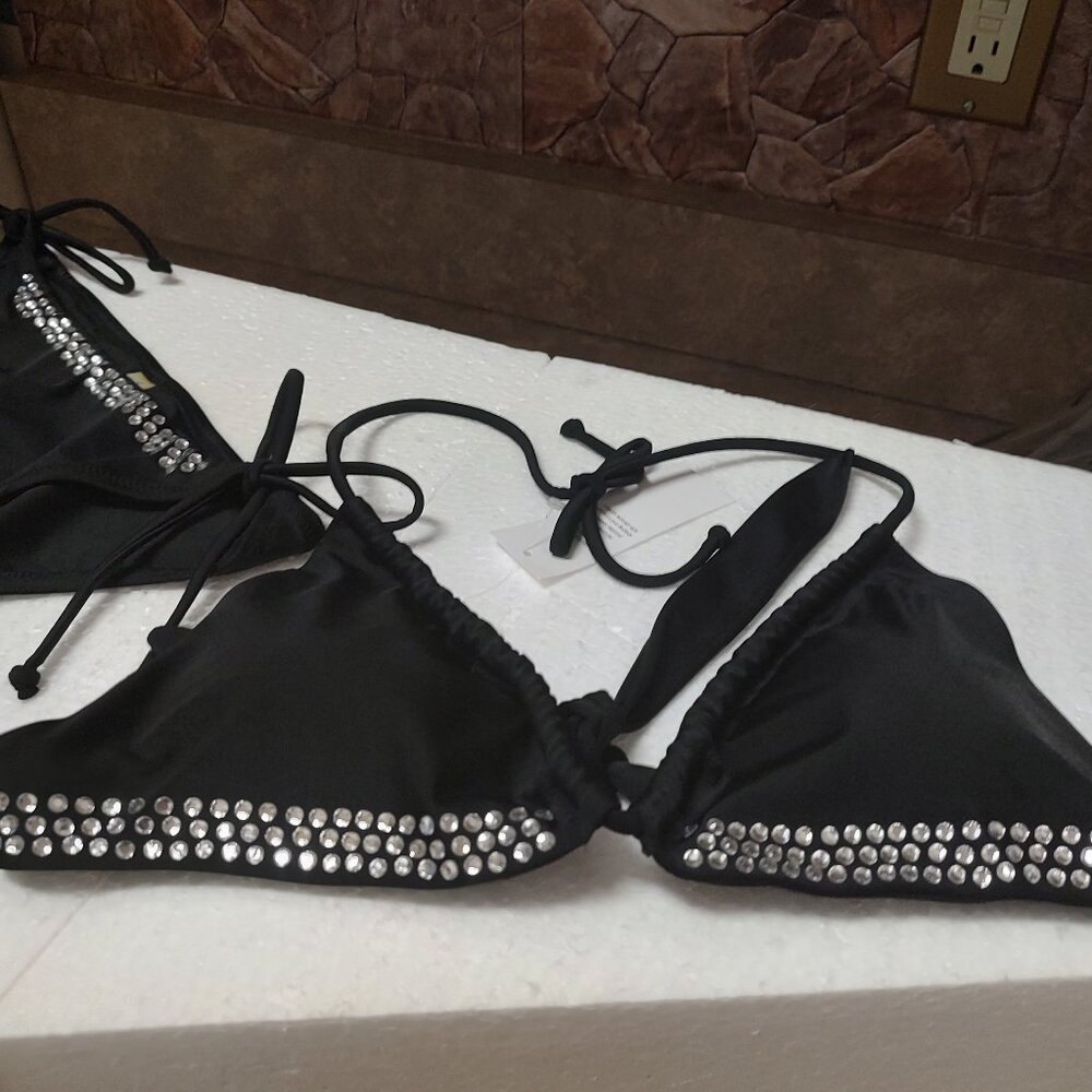 VICTORIA'S SECRET 'COLLECTIBLE' 2PC RHINESTONE TRIM STRING BIKINI